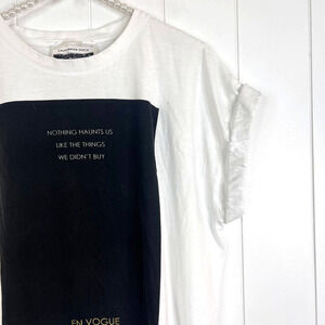 California Stitch White Rolled‎ Sleeve Graphic Tee SZ L